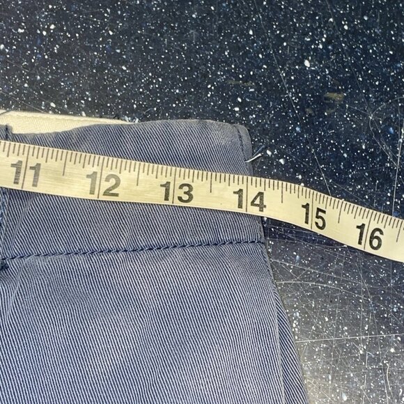 Zara Womens WBlue Canvas Pants Tuxedo Side Stripe Wide Carpenter Loop Leg Sz S - Picture 9 of 11